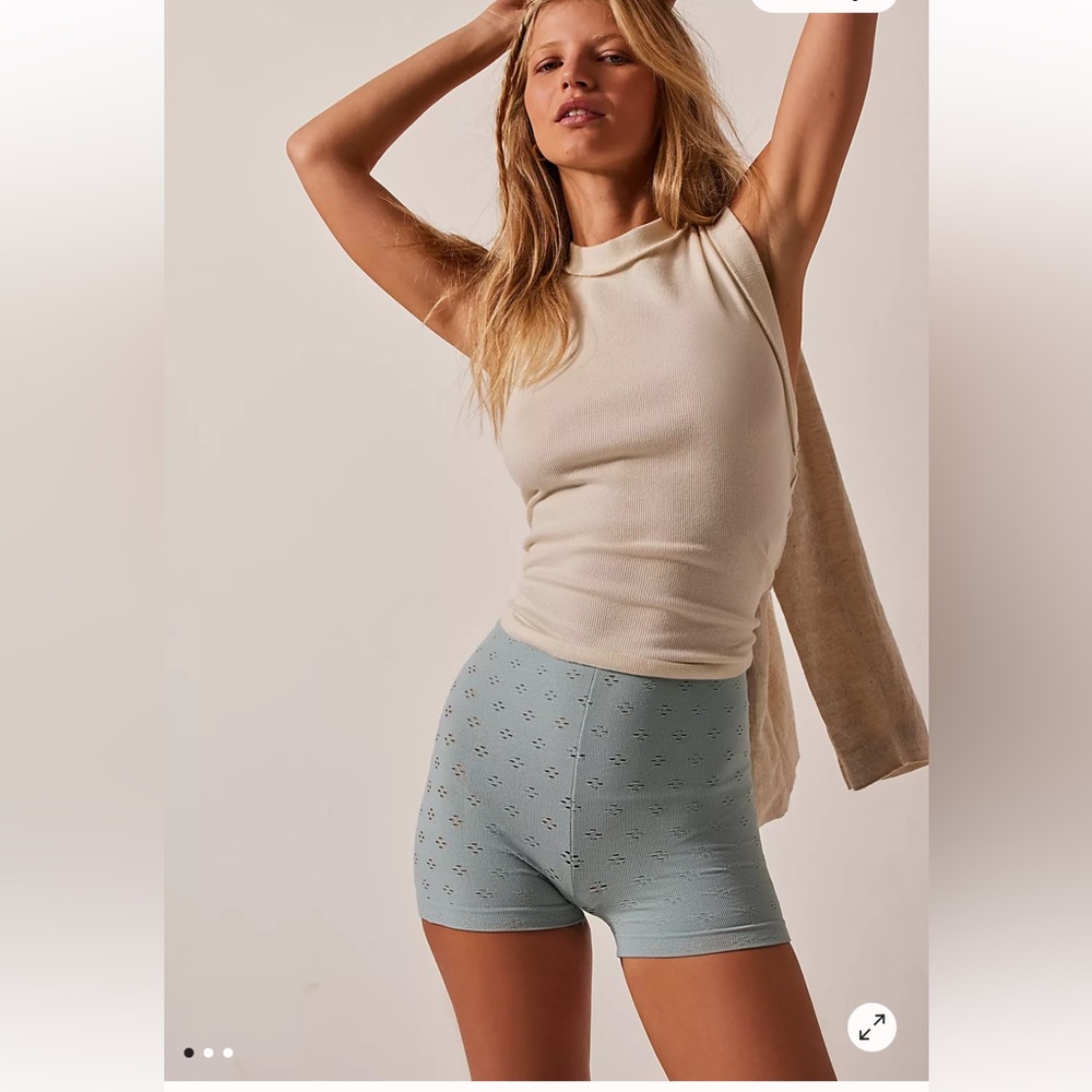 Free People Black Eyelet Seamless Shortie